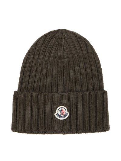 Moncler Ribbed-knit virgin wool beanie at Collagerie