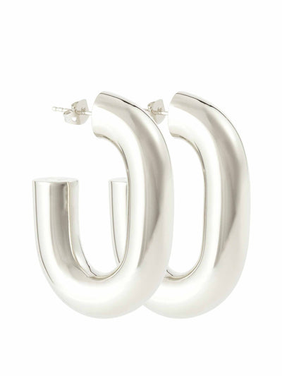Paco Rabanne Silver link earrings at Collagerie