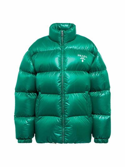 Prada Green puffer down jacket at Collagerie