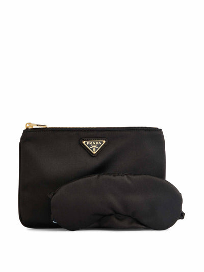 Prada Satin eye mask and pouch set at Collagerie