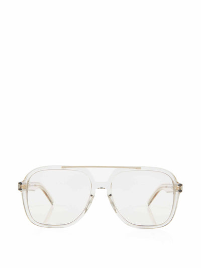 Saint Laurent Eyewear Transparent aviator sunglasses at Collagerie