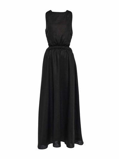 Sir Open-back linen maxi dress at Collagerie