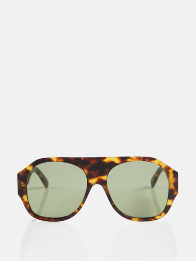 Stella Mccartney Oversized tortoiseshell round sunglasses at Collagerie