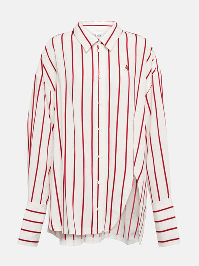 The Attico Stripe cotton poplin shirt at Collagerie