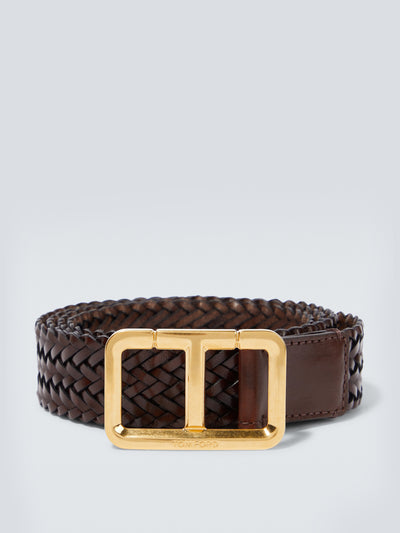 Tom Ford Woven leather belt at Collagerie