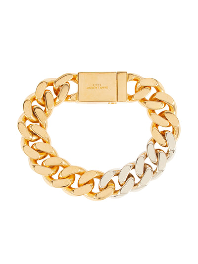 Saint Laurent Gold-tone chain bracelet at Collagerie