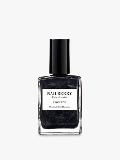 Nailberry Oxygenated nail lacquer in grey black at Collagerie