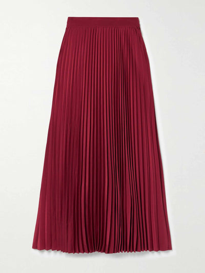 Co Pleated satin maxi skirt at Collagerie