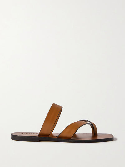 AEmery Carter leather sandals in tan at Collagerie