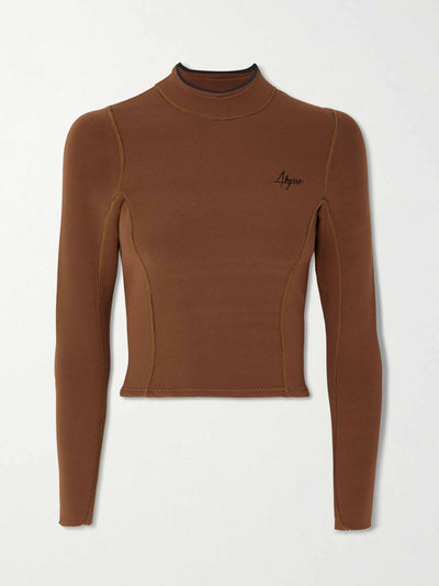 Abysse Brown neoprene top at Collagerie