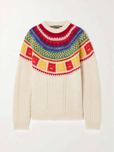 Acne Studios Wool-jacquard sweater at Collagerie