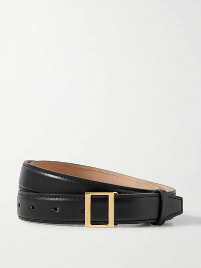 Acne Studios Black leather belt at Collagerie