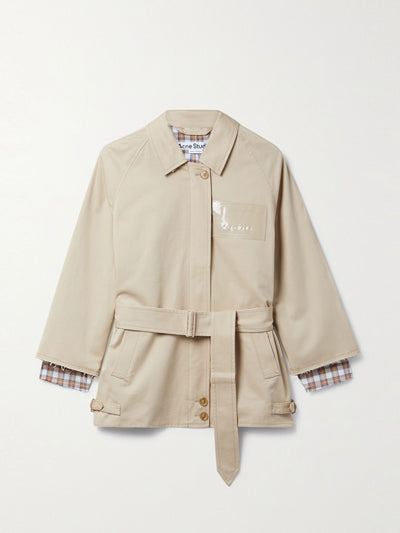 Acne Studios Beige belted trench coat at Collagerie