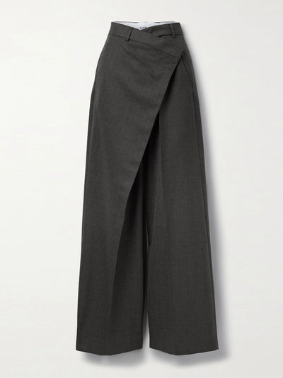 Acne Studios Wrap-effect woven wide-leg pants at Collagerie