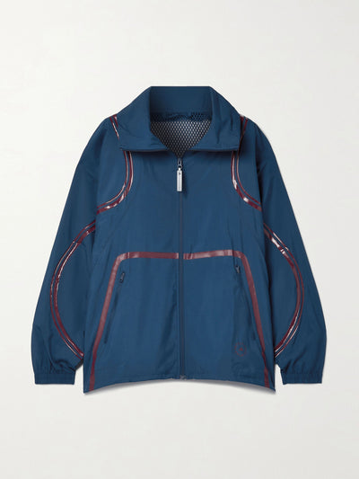 Adidas By Stella Mccartney Navy printed recycled-ripstop jacket at Collagerie
