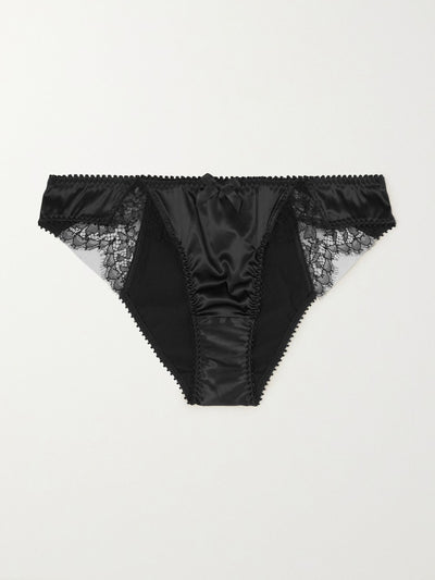 Agent Provocateur Ryan satin and Leavers lace briefs at Collagerie