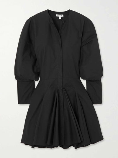 Alaïa Tiered ruffled mini shirt dress at Collagerie