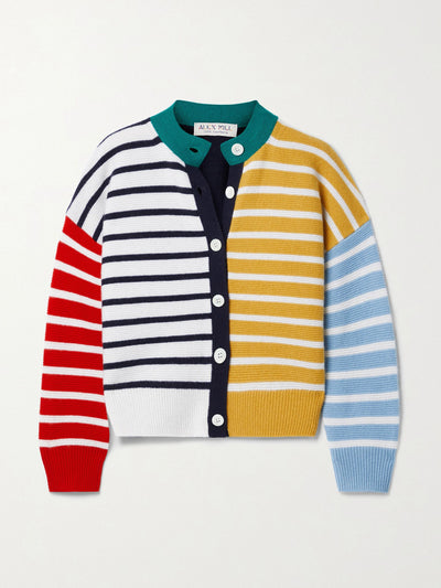 Alex Mill Striped cashmere cardigan at Collagerie