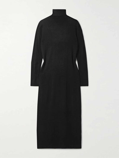 Allude Wool and cashmere-blend turtleneck midi dress at Collagerie