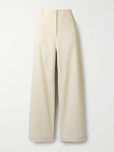 ANNA QUAN Cotton-blend twill wide-leg pants at Collagerie