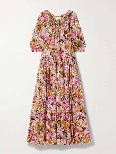 Apiece Apart Tiered floral print maxi dress at Collagerie