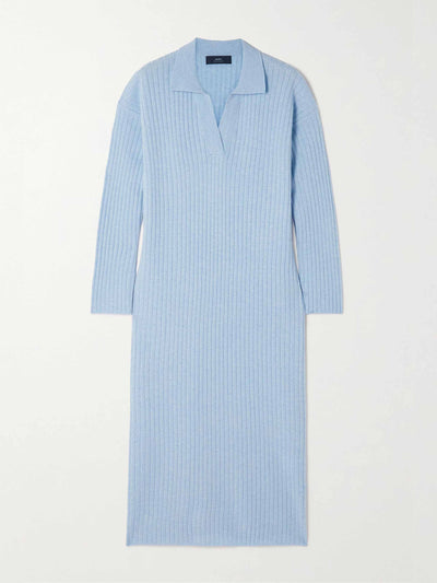 Arch4 Oversized ribbed cashmere midi dress at Collagerie