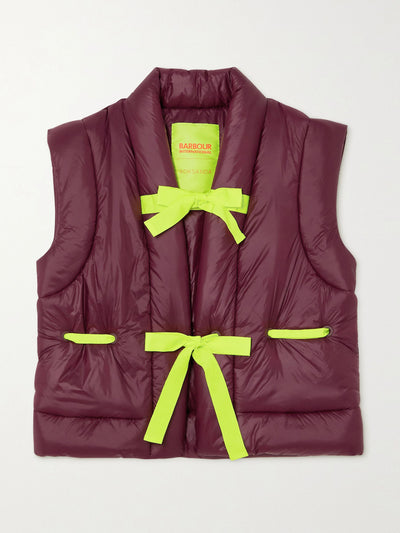 Barbour x Roksanda Burgundy padded gilet at Collagerie