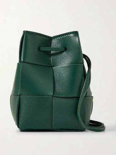 Bottega Veneta Cassette mini intrecciato leather bucket bag at Collagerie