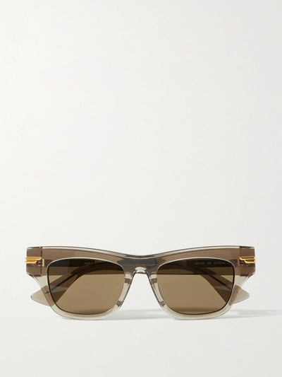 Bottega Veneta Eyewear Square-frame brown acetate sunglasses at Collagerie