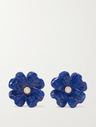 Brent Neale 18-karat gold, lapis lazuli and diamond earrings at Collagerie