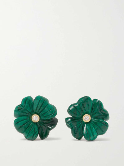 Brent Neale Wildflower gold and diamond earrings at Collagerie