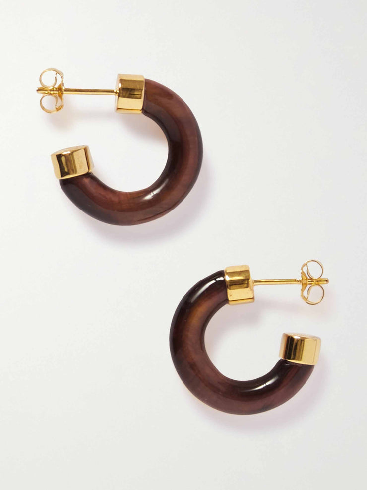 Reycled gold vermeil hoop earrings