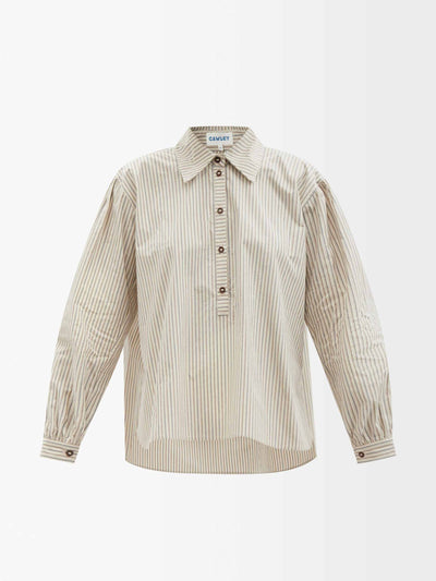 Cawley Studio Striped cotton-poplin shirt at Collagerie