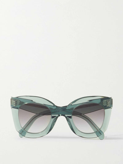 Celine Eyewear Green oversized sunglasses at Collagerie