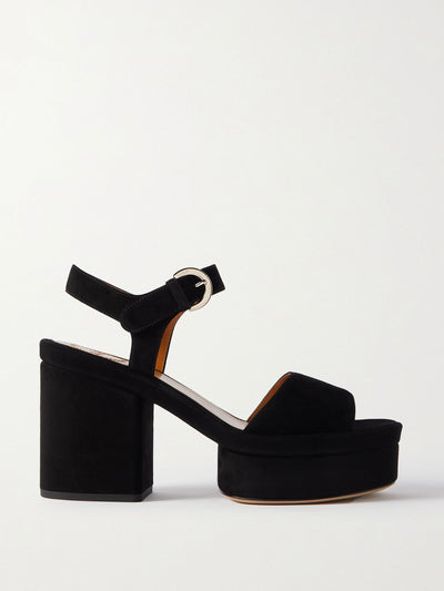 Chloé Odina suede platform sandals at Collagerie