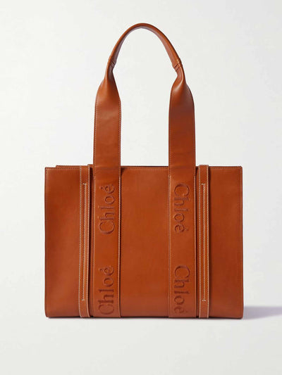 Chloé Woody medium embroidered leather tote at Collagerie