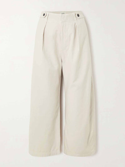 Citizens Of Humanity Cropped pleated boyfriend trousers at Collagerie