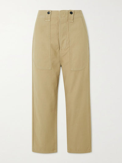 Citizens of Humanity Beige straight leg trousers at Collagerie