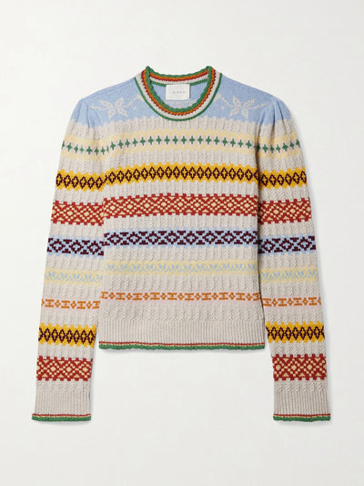 Dôen Brynn Fair Isle recycled cashmere and wool-blend sweater at Collagerie