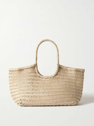 Dragon Diffusion Woven leather tote at Collagerie