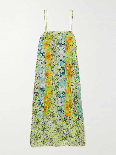 Dries Van Noten Layered floral-print midi dress at Collagerie