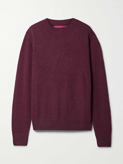 The Elder Statesman Burgundy cashmere sweater at Collagerie