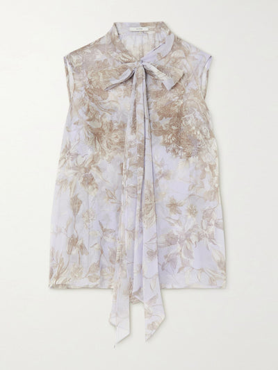 Erdem Ruffle floral-print top at Collagerie