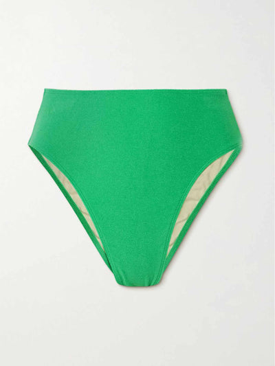 Faithfull The Brand Green stretch-terry bikini briefs at Collagerie