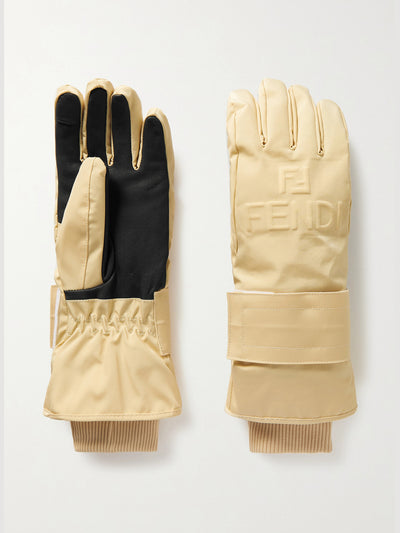 Fendi Embossed ski gloves at Collagerie