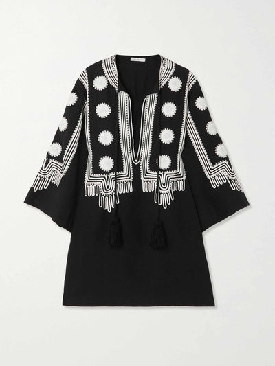 Fil De Vie Black and white mini dress at Collagerie