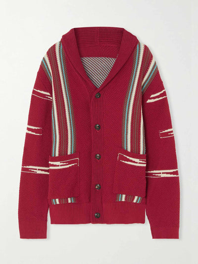 Fortela Red knitted cardigan at Collagerie