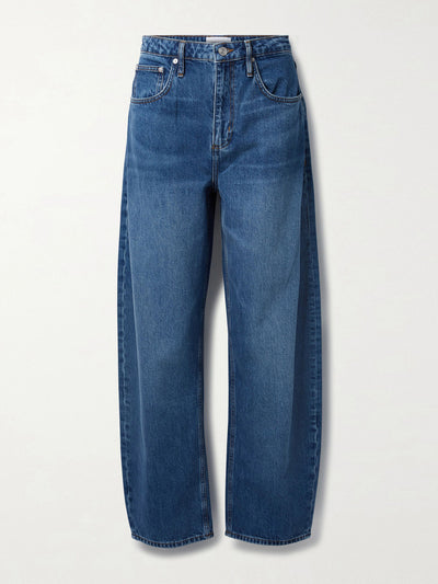 Frame Dark denim high-rise tapered jeans at Collagerie