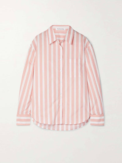The Frankie Shop Pink striped shirt at Collagerie