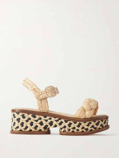 Gabriela Hearst Braided raffia sandals at Collagerie